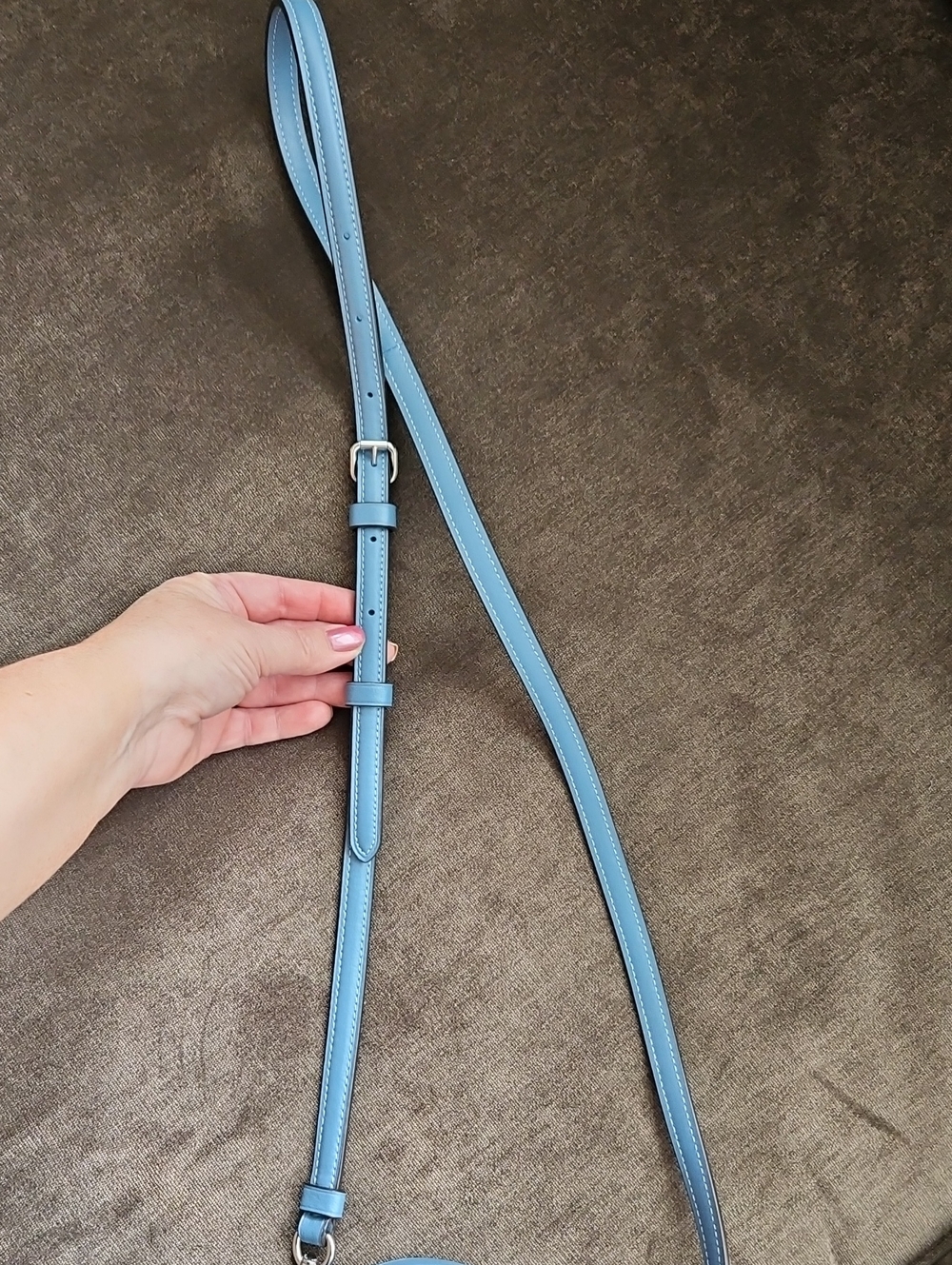 Coach Black Signature Crossbody with Light Blue Trim - Picture 6 of 8